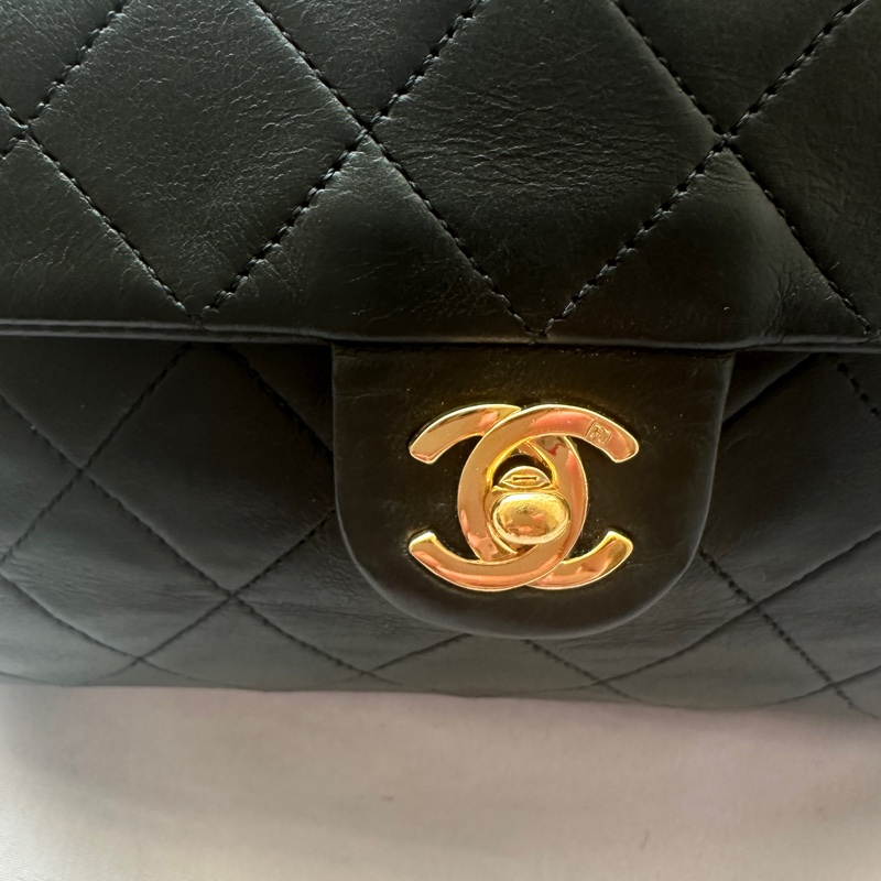 Chanel Vintage 黑金方胖子｜老香黃金年代小方塊五金🖤✨-2