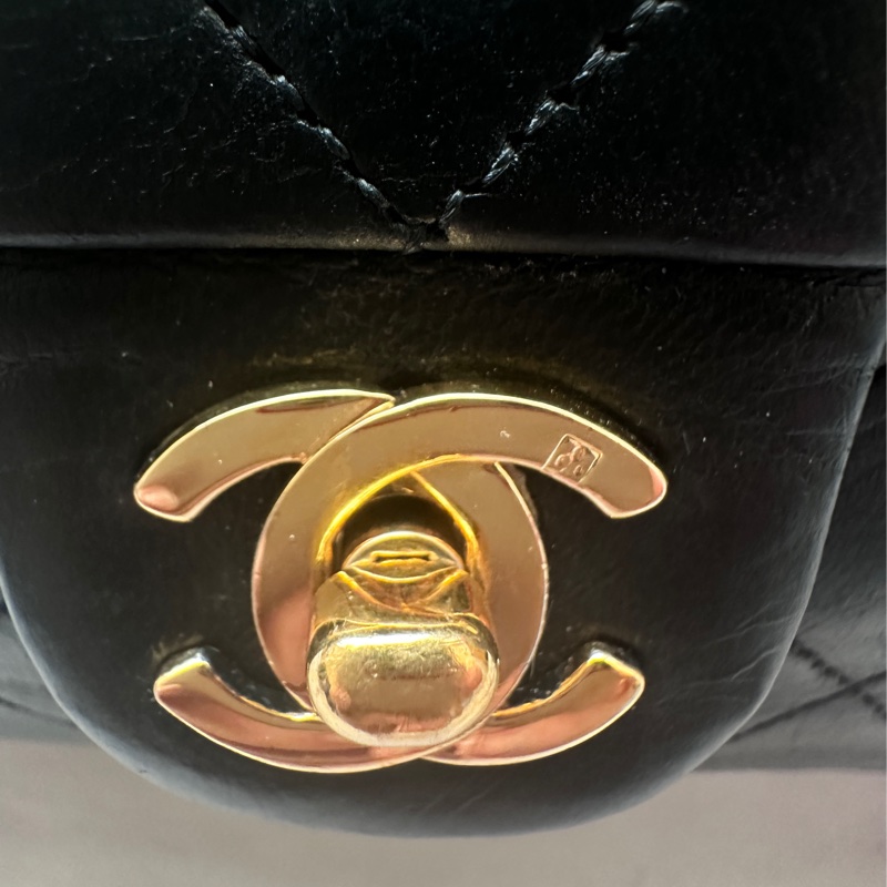 Chanel Vintage 黑金方胖子｜老香黃金年代小方塊五金🖤✨-3