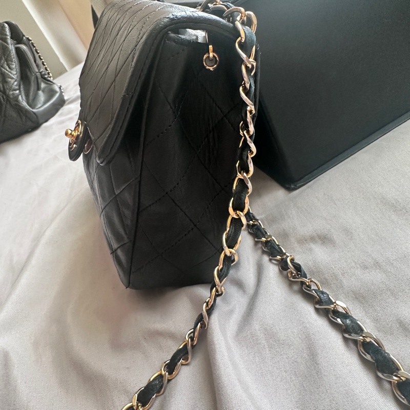 Chanel Vintage 黑金方胖子｜老香黃金年代小方塊五金🖤✨-4