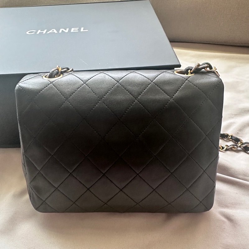 Chanel Vintage 黑金方胖子｜老香黃金年代小方塊五金🖤✨-6