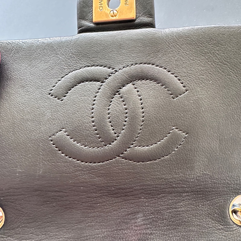 Chanel Vintage 黑金方胖子｜老香黃金年代小方塊五金🖤✨-11
