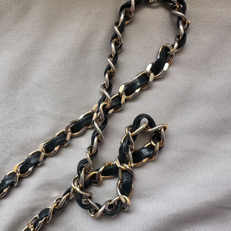 Chanel Vintage 黑金方胖子｜老香黃金年代小方塊五金🖤✨-12