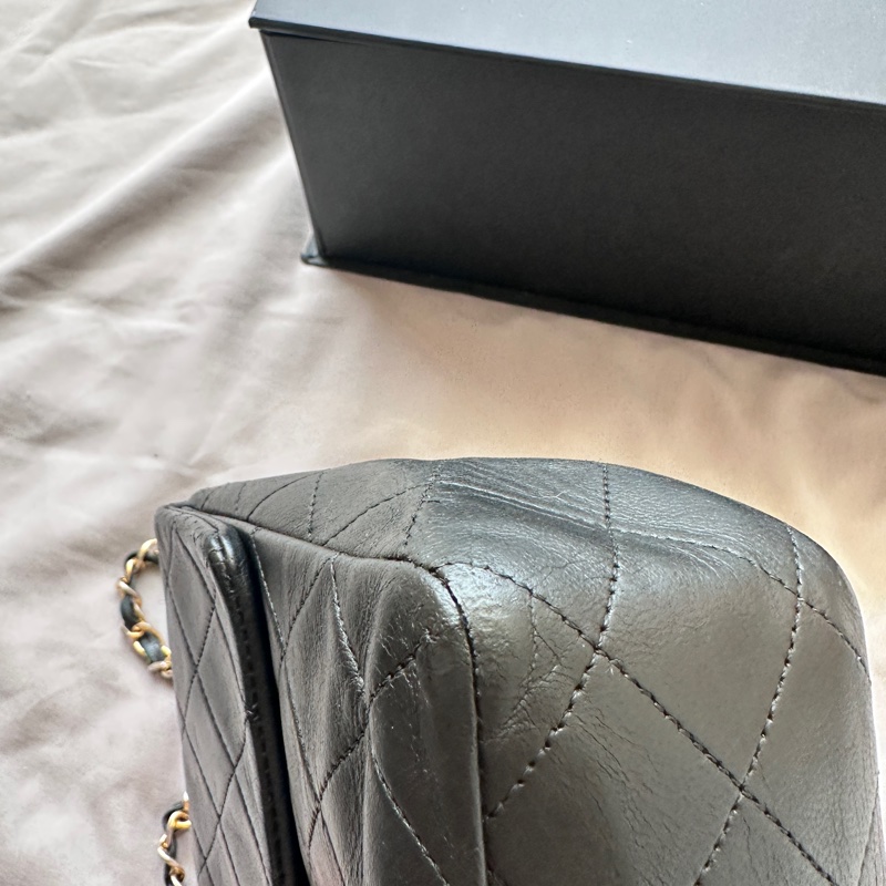 Chanel Vintage 黑金方胖子｜老香黃金年代小方塊五金🖤✨-13