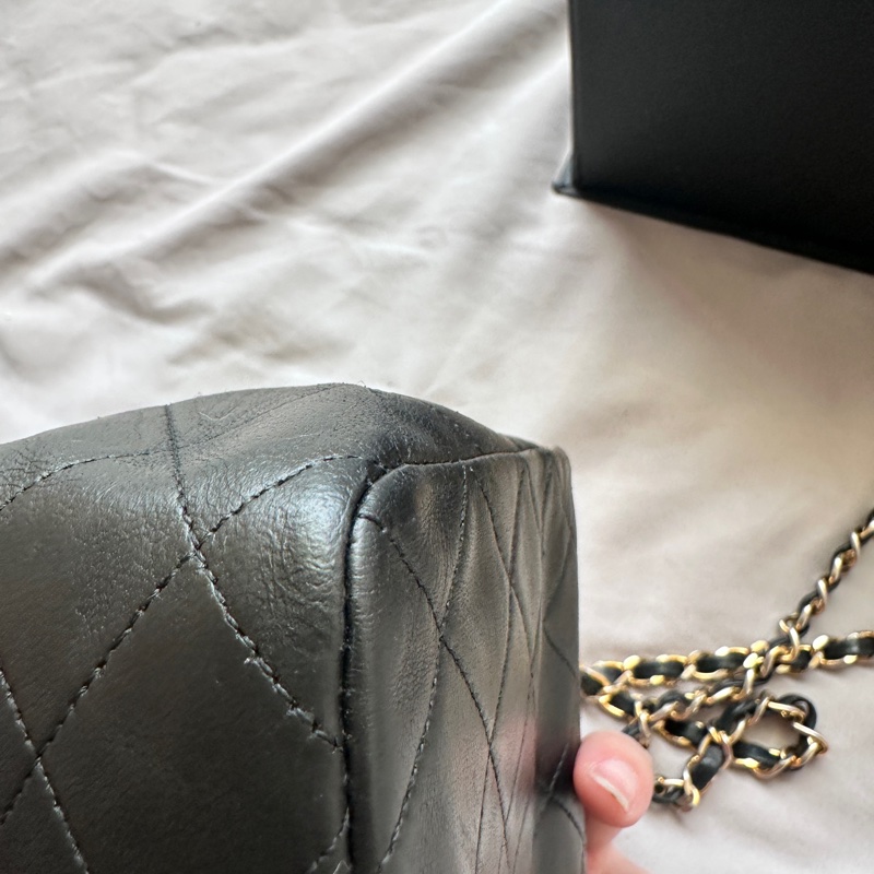 Chanel Vintage 黑金方胖子｜老香黃金年代小方塊五金🖤✨-14