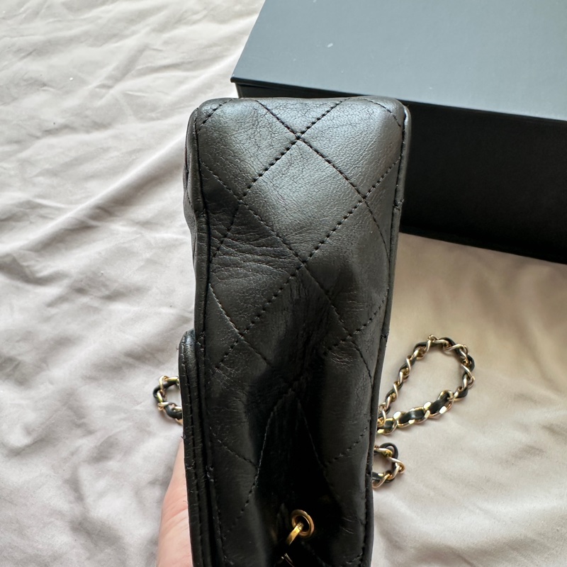 Chanel Vintage 黑金方胖子｜老香黃金年代小方塊五金🖤✨-18
