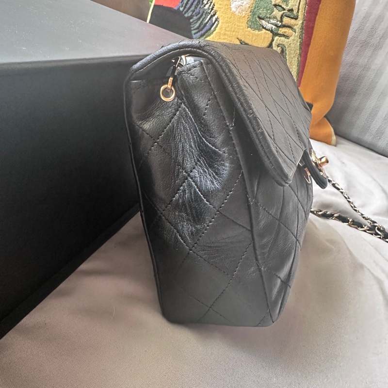 Chanel Vintage 黑金方胖子｜老香黃金年代小方塊五金🖤✨-20