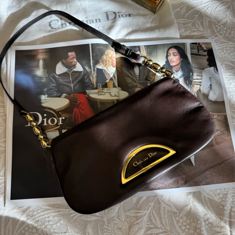 Dior中古半月腋下包-0