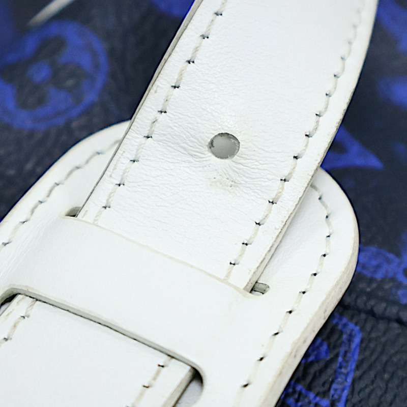 藍色 原花帆布 Keepall Bandouliere 55 行李袋【LOUIS VUITTON LV 路易威登】 M45874-17
