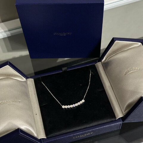 CHAUMET Bee de Chaumet 18K白金鑽石項鍊
