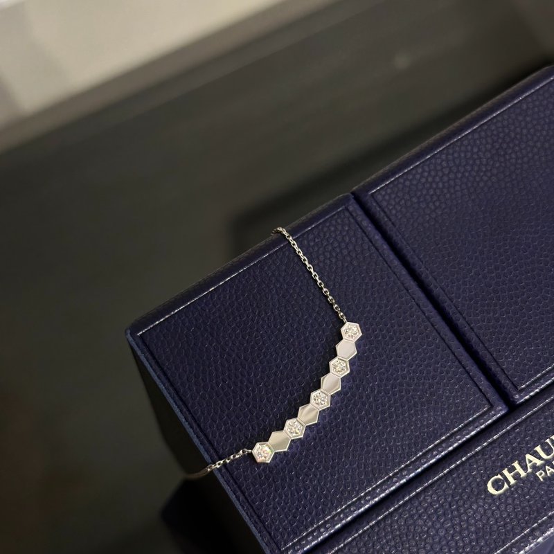 CHAUMET Bee de Chaumet 18K白金鑽石項鍊-3