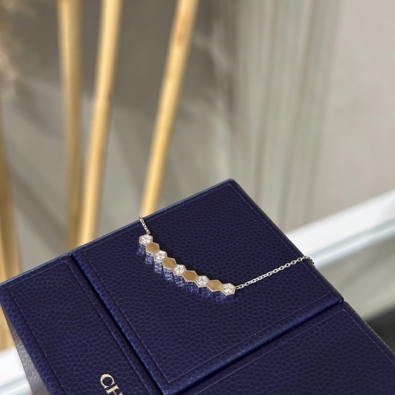 CHAUMET Bee de Chaumet 18K白金鑽石項鍊-6