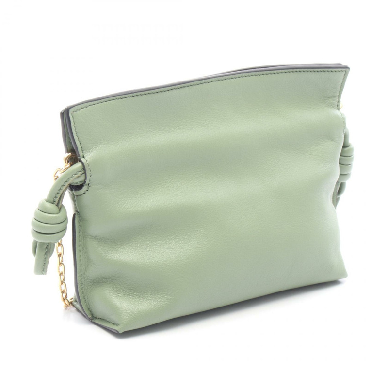 LOEWE Flamenco Nano Clutch 商務鏈條單肩包 A411FC6X01 皮革 綠色-1