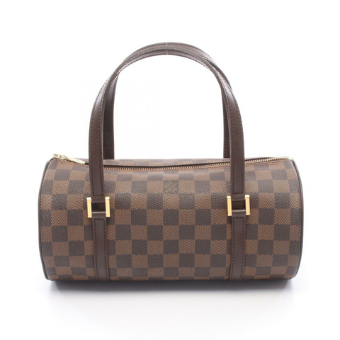 路易威登 Papillon 26 Damier Ebene 手提包 N51304 PVC塗層帆布皮革棕色二手女士