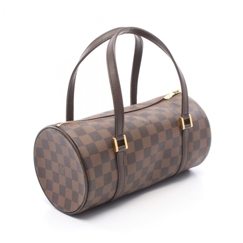 路易威登 Papillon 26 Damier Ebene 手提包 N51304 PVC塗層帆布皮革棕色二手女士-1