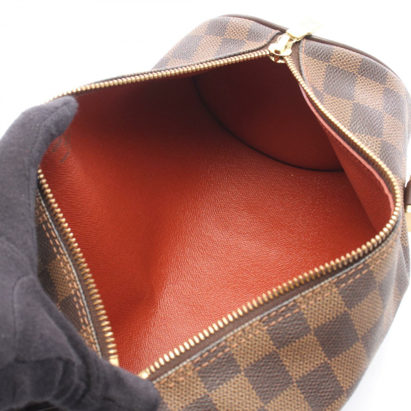 路易威登 Papillon 26 Damier Ebene 手提包 N51304 PVC塗層帆布皮革棕色二手女士-2