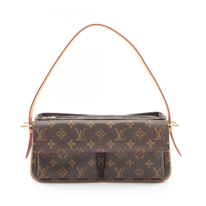 路易威登 Vivacite MM 單肩包 M51164 Monogram 皮革棕色二手女士-0