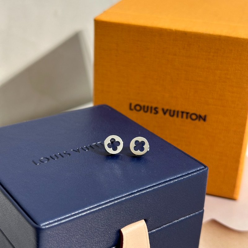 LOUIS VUITTON Empreinte 18K白金耳環-3