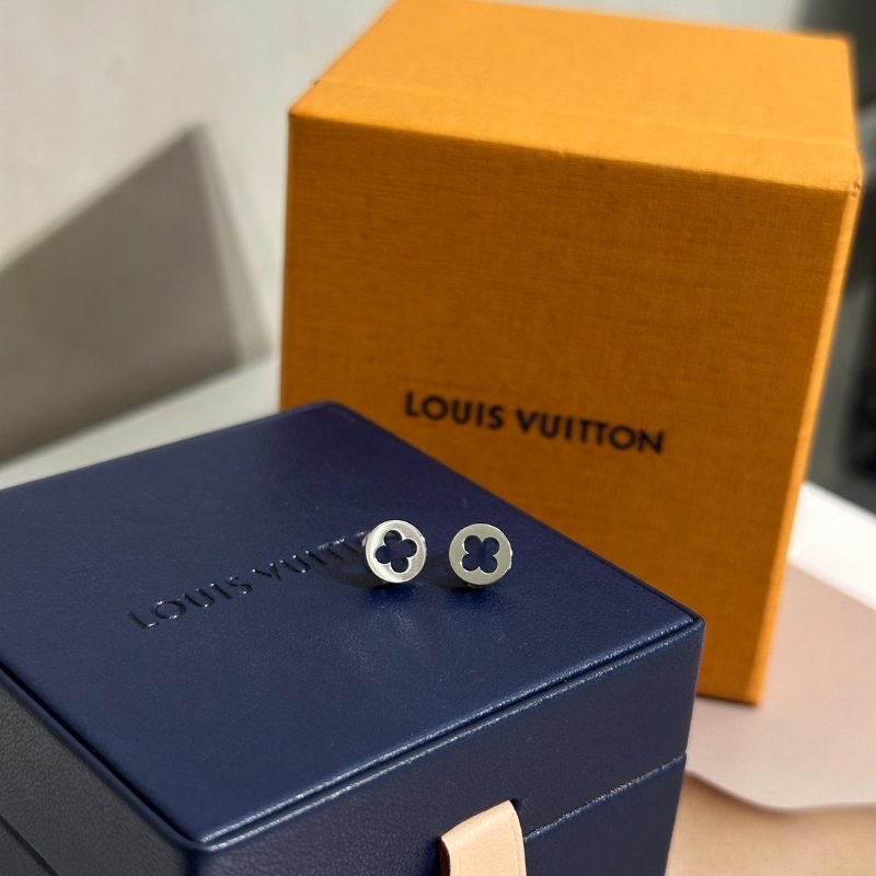 LOUIS VUITTON Empreinte 18K白金耳環-4