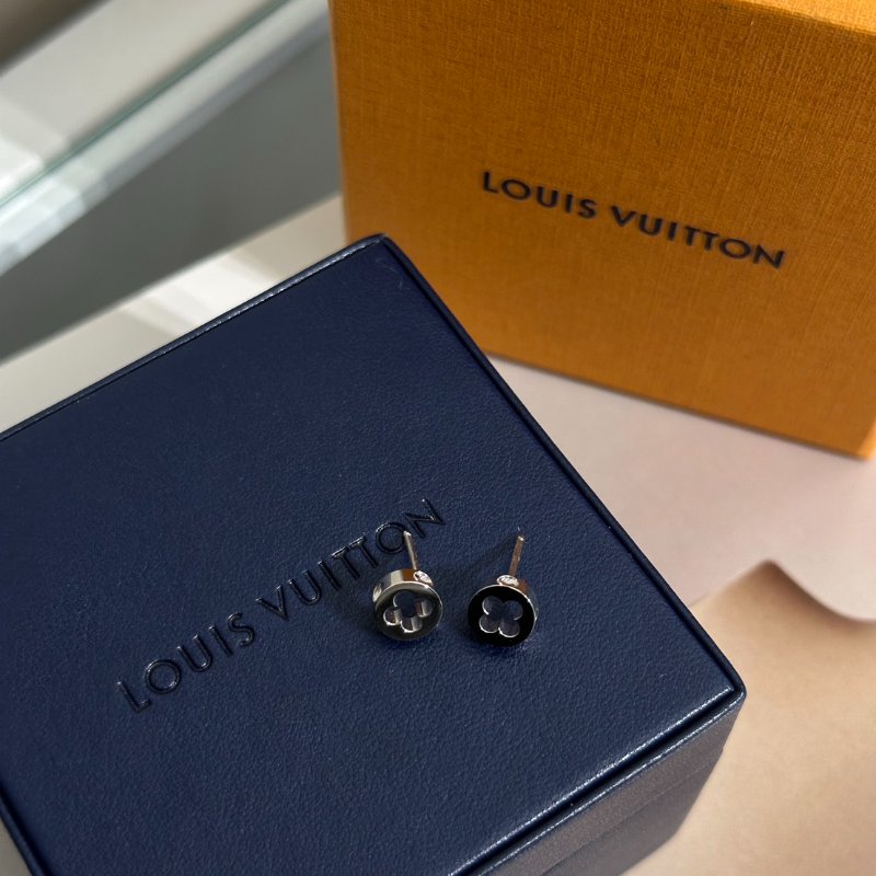 LOUIS VUITTON Empreinte 18K白金耳環-5