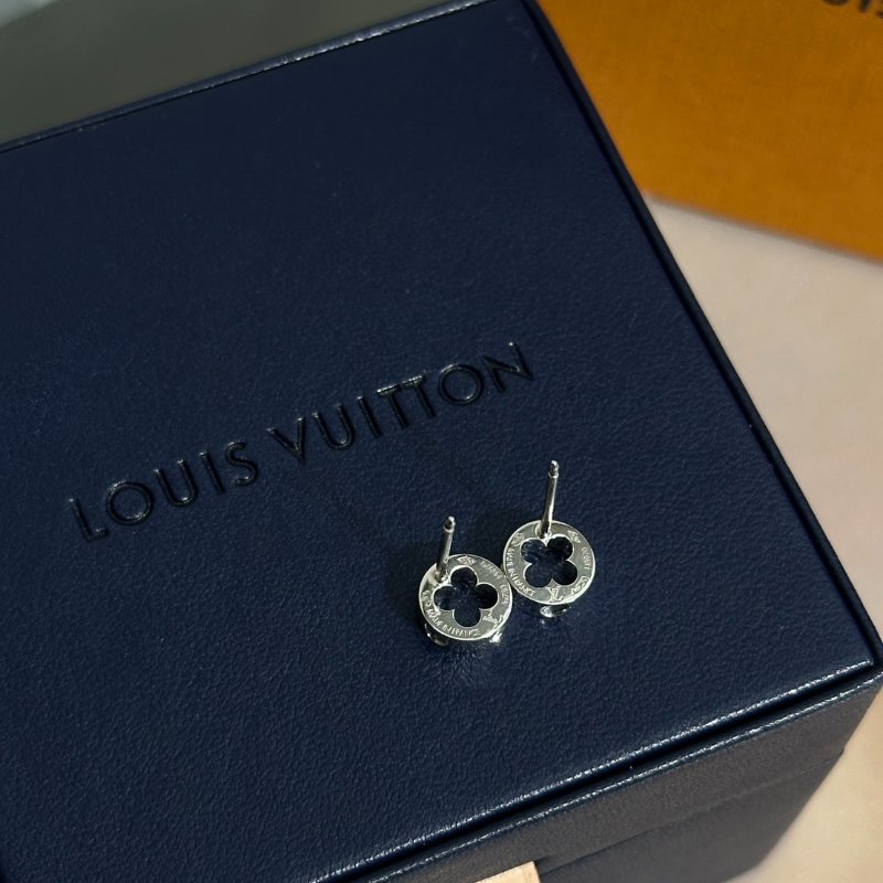 LOUIS VUITTON Empreinte 18K白金耳環-6