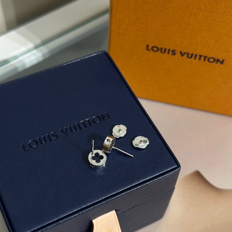 LOUIS VUITTON Empreinte 18K白金耳環-7