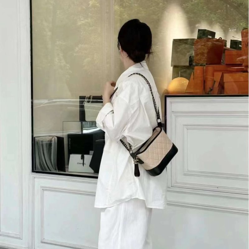 CHANEL 雙鍊條流浪包 - 小號奶茶29開-1