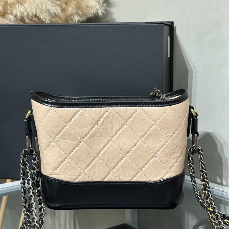 CHANEL 雙鍊條流浪包 - 小號奶茶29開-4