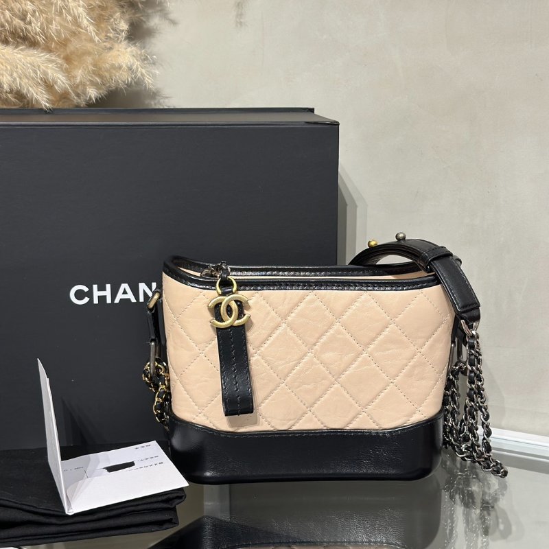 CHANEL 雙鍊條流浪包 - 小號奶茶29開-10