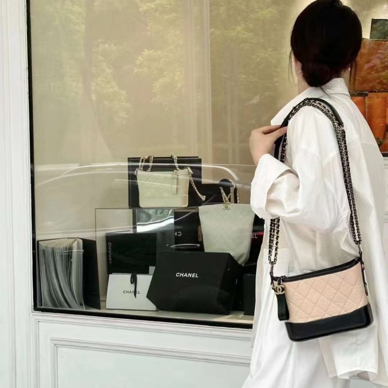 CHANEL 雙鍊條流浪包 - 小號奶茶29開-11
