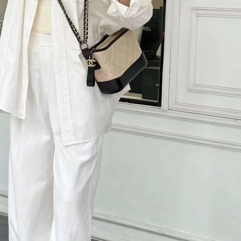 CHANEL 雙鍊條流浪包 - 小號奶茶29開-12