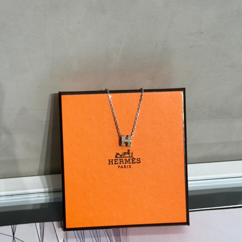 HERMES Mini Pop H項鍊 - 奶茶銀-4