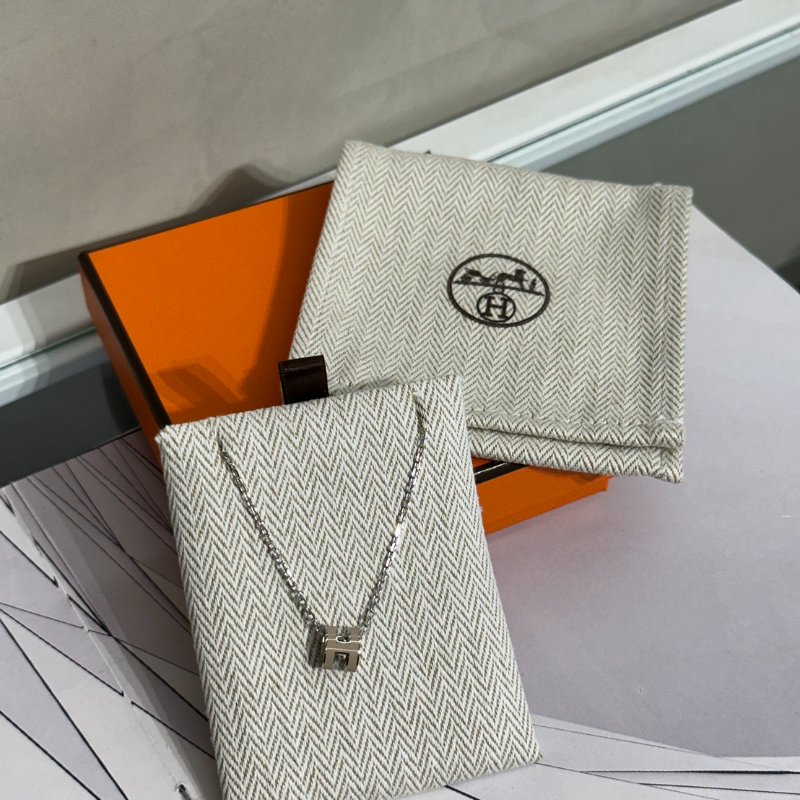 HERMES Mini Pop H項鍊 - 奶茶銀-6