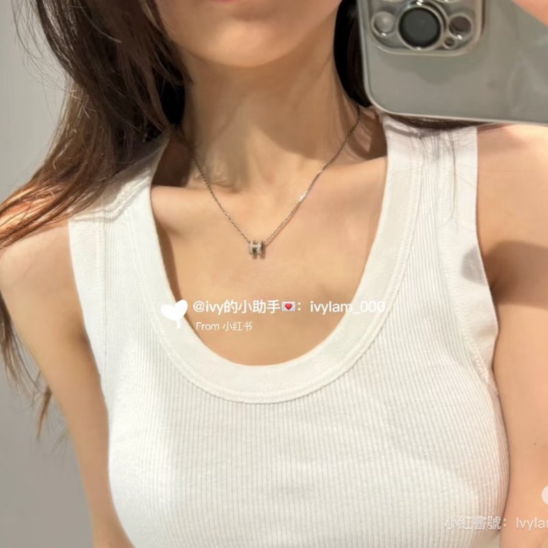 HERMES Mini Pop H項鍊 - 奶茶銀-7
