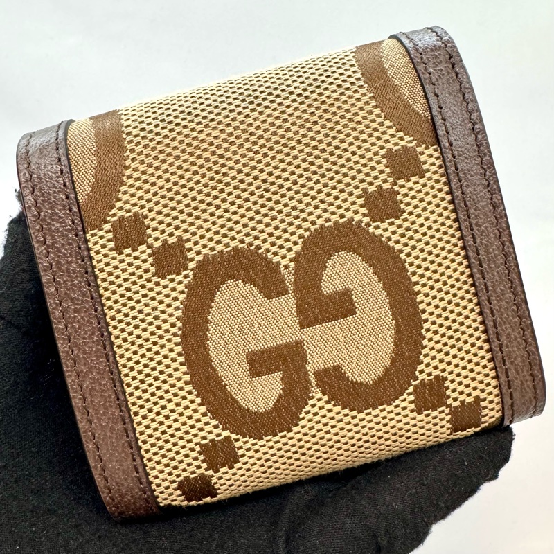 Gucci Diana 竹節釦經典老花三折短夾-2