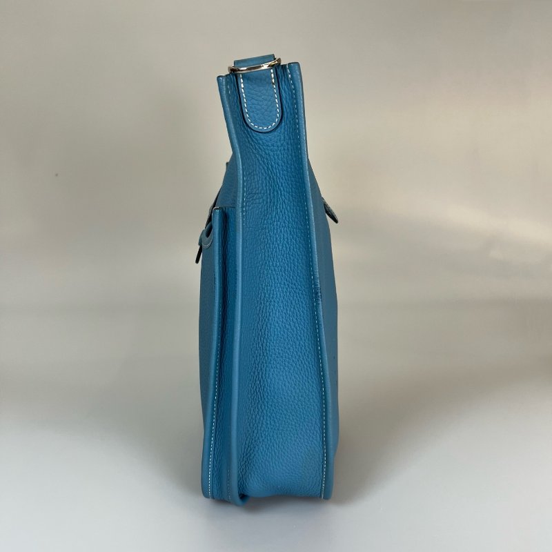 HERMES □Q刻 牛仔藍 TC皮 EVELYNE 29肩背包-2