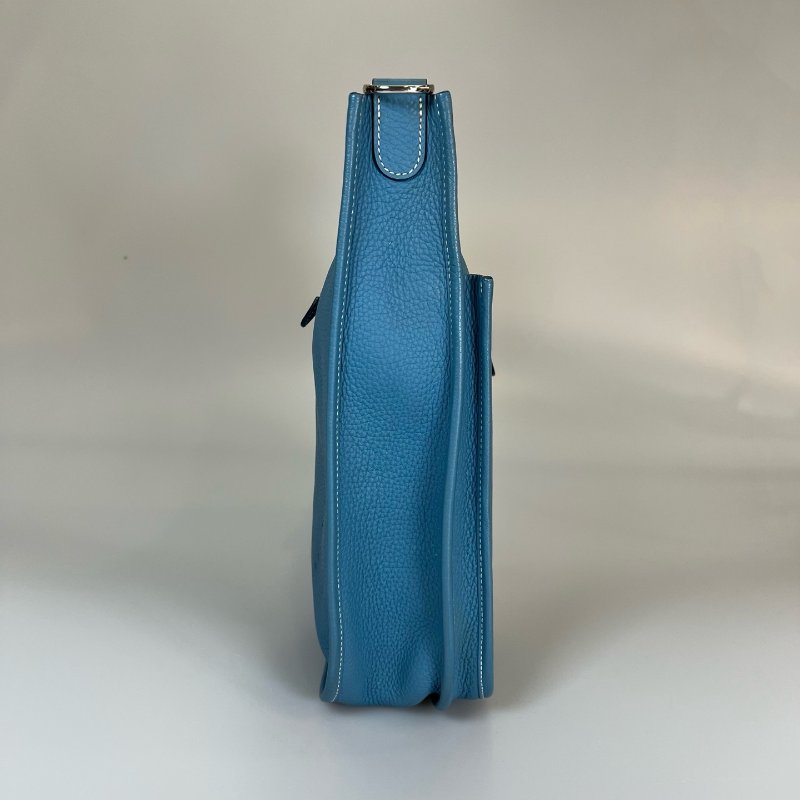 HERMES □Q刻 牛仔藍 TC皮 EVELYNE 29肩背包-3