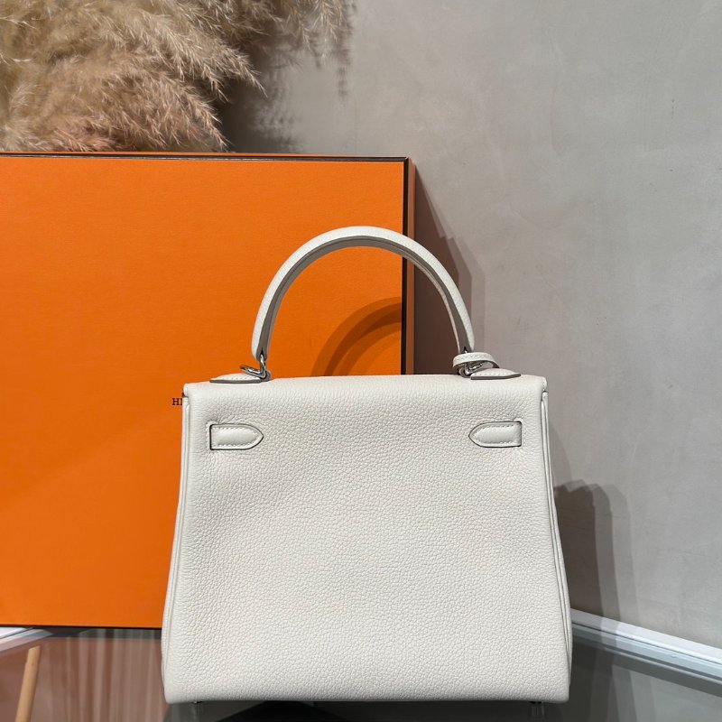 HERMES Kelly 25 - 奶昔白銀 K-4