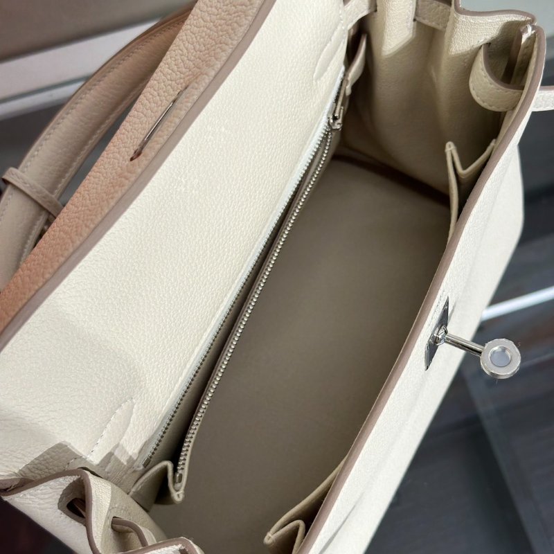 HERMES Kelly 25 - 奶昔白銀 K-7
