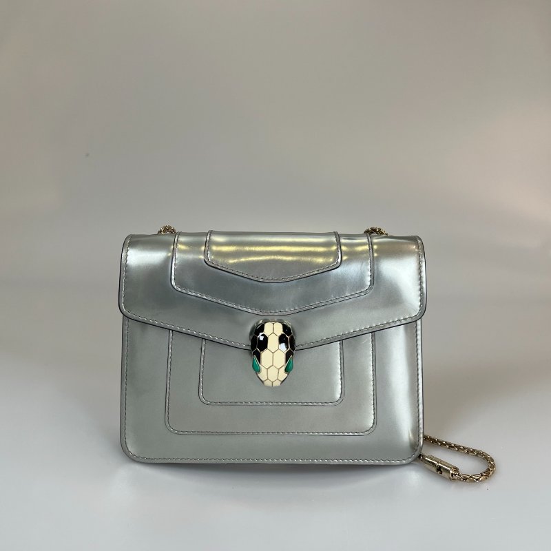 BVLGARI 銀色蛇頭包-0