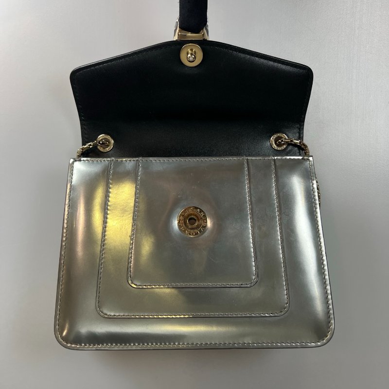 BVLGARI 銀色蛇頭包-5