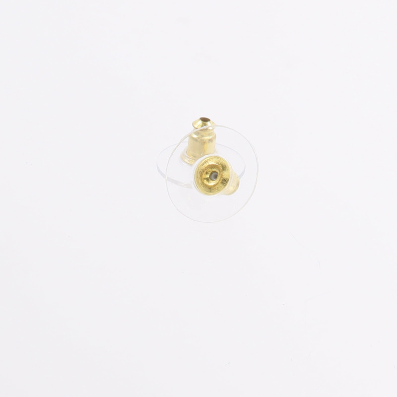 CHANEL 金屬/樹脂CC Blue Round Button Stud Earrings耳環-4