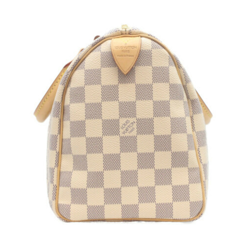 路易威登 N41534 Damier Azur Speedy Bandoulière 25 手提包，米色，金色五金，女士款-1