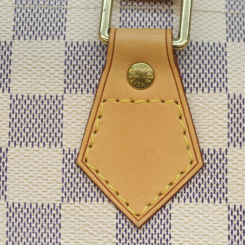 路易威登 N41534 Damier Azur Speedy Bandoulière 25 手提包，米色，金色五金，女士款-8