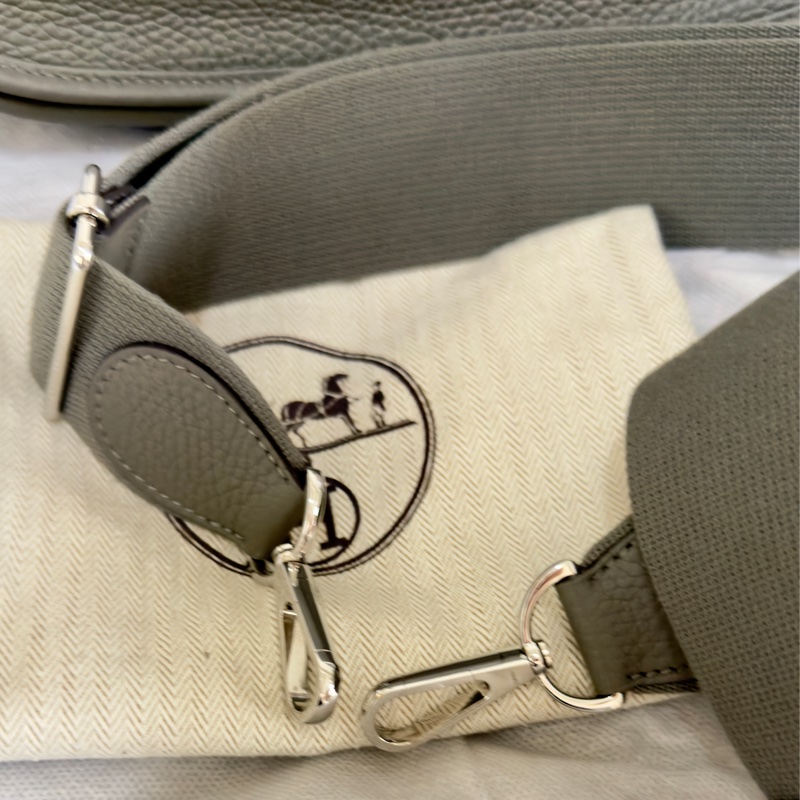 HERMES 愛馬仕 Evelyn’s Bag 29 W刻 (2024)積雨雲灰 防塵袋/原廠背帶-6