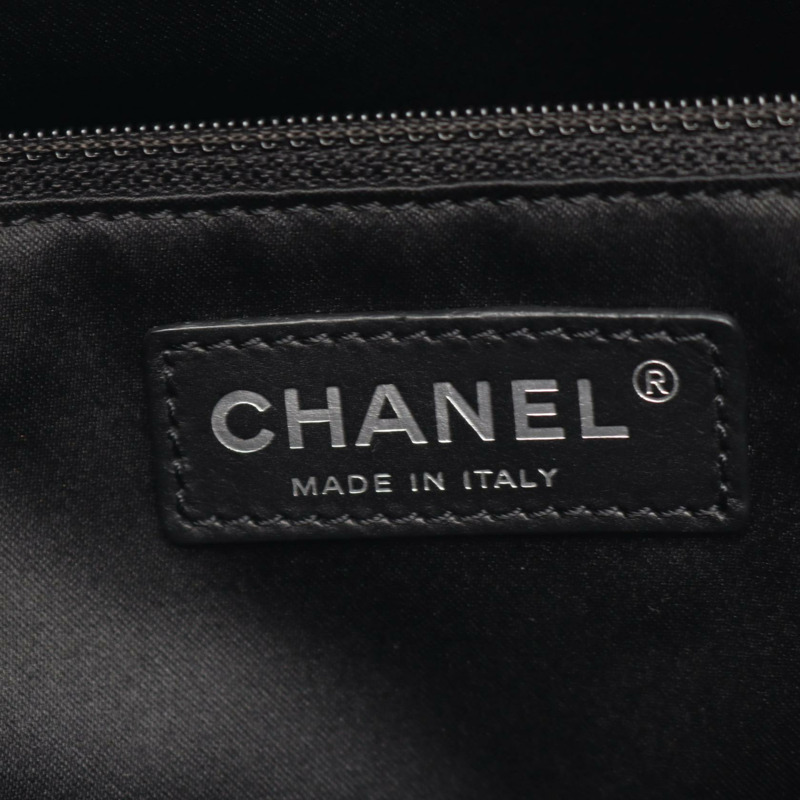 香奈兒 (CHANEL) Matelasse Grand Shopping GST 鏈條手提包 A50995 小牛皮 黑色 SHW-3
