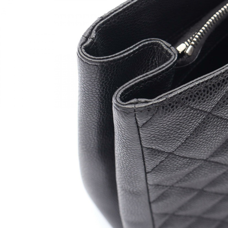 香奈兒 (CHANEL) Matelasse Grand Shopping GST 鏈條手提包 A50995 小牛皮 黑色 SHW-5