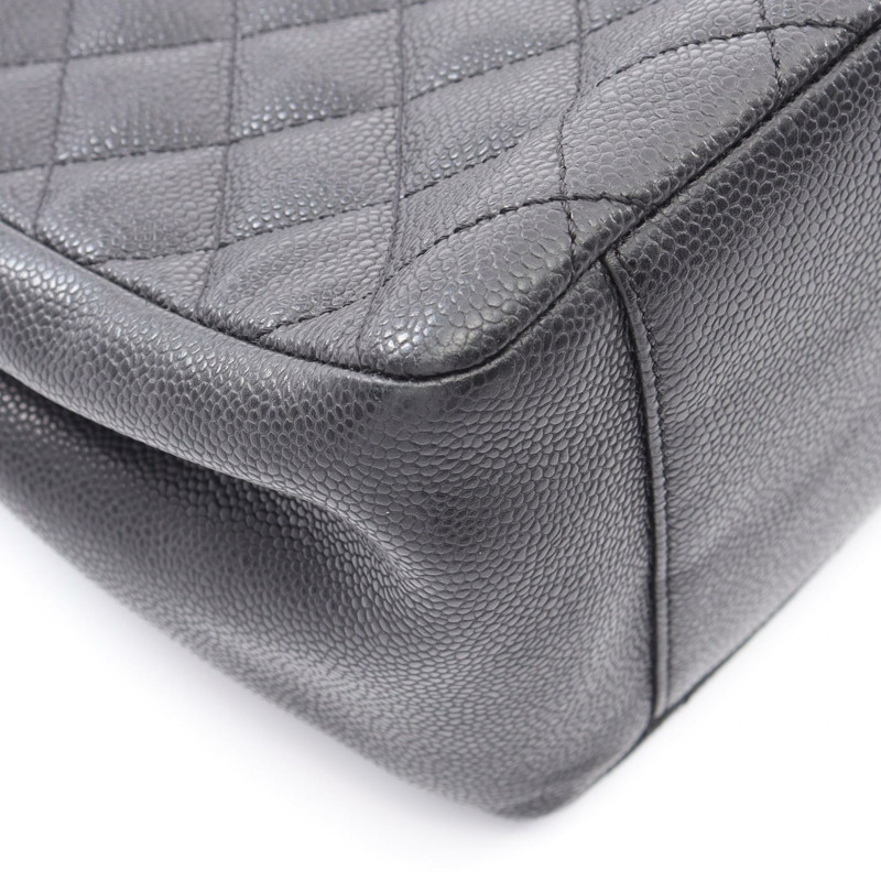 香奈兒 (CHANEL) Matelasse Grand Shopping GST 鏈條手提包 A50995 小牛皮 黑色 SHW-6