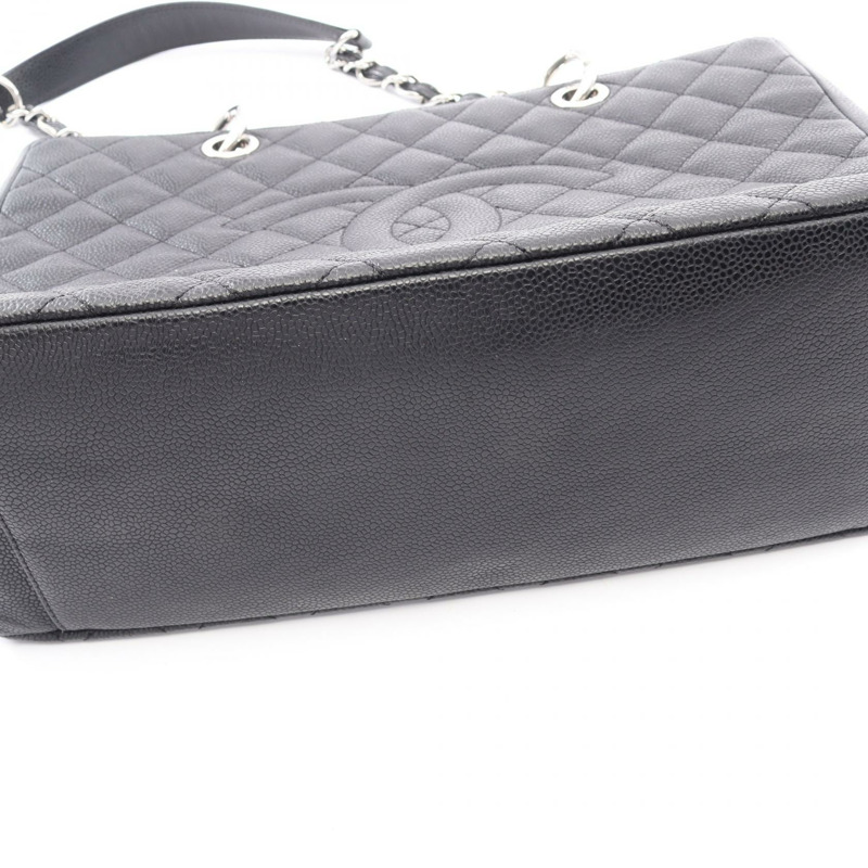香奈兒 (CHANEL) Matelasse Grand Shopping GST 鏈條手提包 A50995 小牛皮 黑色 SHW-7