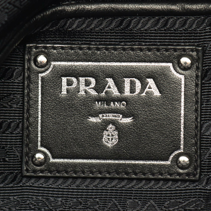 PRADA 2WAY 手提包 尼龍皮革 黑色 二手 女士-3