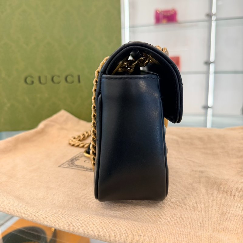 *SHIHNA名牌精品* Gucci GG Marmont 牛皮肩斜背包22cm-2